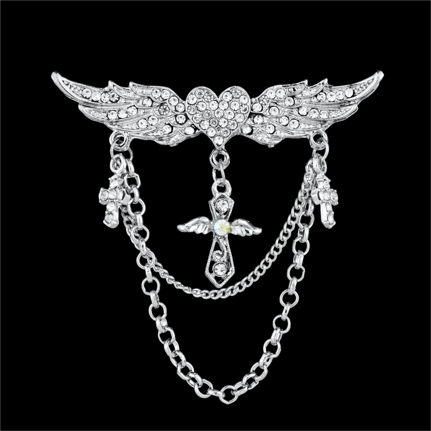 Elegant rhinestone lapel pins for men and women. Tassel, crown, floral pins for suits, collars, weddings, parties. Zinc alloy metal, classic style.