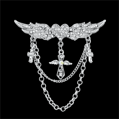 Elegant rhinestone lapel pins for men and women. Tassel, crown, floral pins for suits, collars, weddings, parties. Zinc alloy metal, classic style.