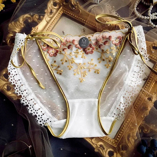 Vintage lace briefs floral pattern seamless uk-ftf