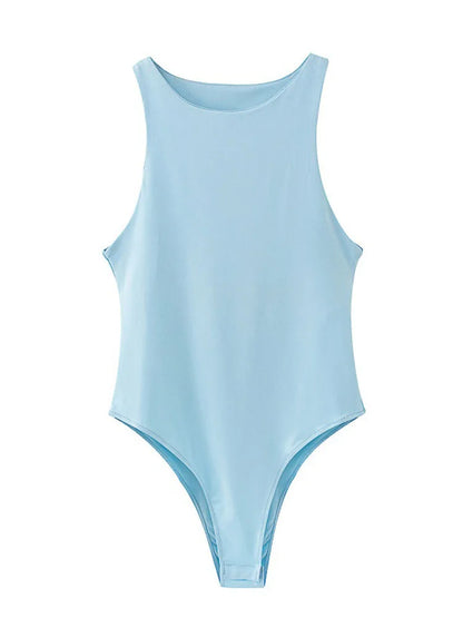 Light blue swimsuit on a white background