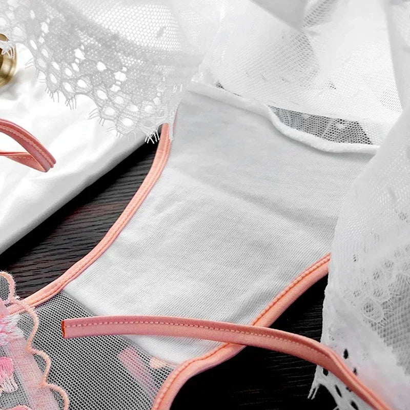 Seamless lace briefs low waist women uk-ftf