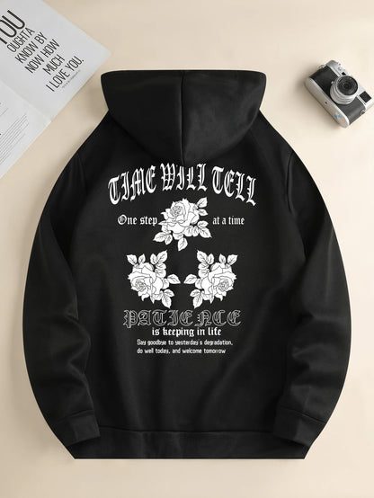 Men's Flower Print Hoodie