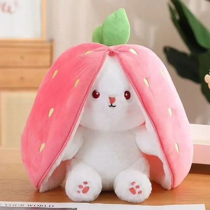 Creative Strawberry Rabbit Doll, Little Rabbit Plush Toy, birthday gift, Valentine's Day pillow, carrot design, ftf fashion