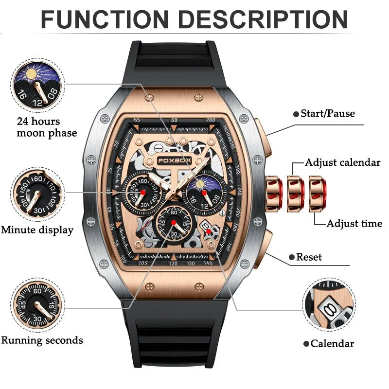 New Sports Watch for Men, luxury wristwatch, waterproof military design, quartz chronograph, business watch. 
Men's luxury sports watch, waterproof watch, military watch, quartz chronograph, business watch, ftf fashion, mode ftf, FTF Market UK,