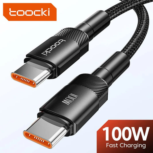 100W Type C to USB C Cable – PD 3.0, Quick Charge 4.0, fast charging, rapid data transfer. Compatible with iPhone 15, MacBook, Samsung, Xiaomi. Durable design for long-lasting performance. Available on FTFmarket.net, fast delivery in the UK. Stay powered with FTF Fashion.