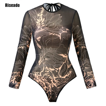 Black gold embroidery mesh swimdress with skirt — high waist one-piece swimsuit women