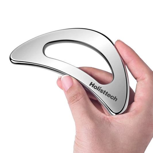 Stainless Steel Gua Sha IASTM Scraping Tool – 304 Steel, Hand Polished, Lightweight & Easy to Carry