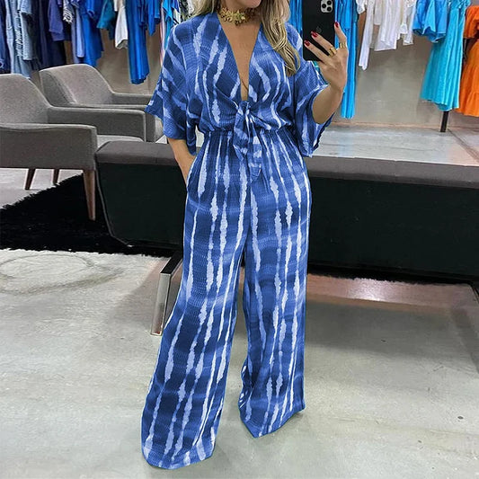 Stylish Wefads Printed Jumpsuit - Comfortable Summer Fashion for Women