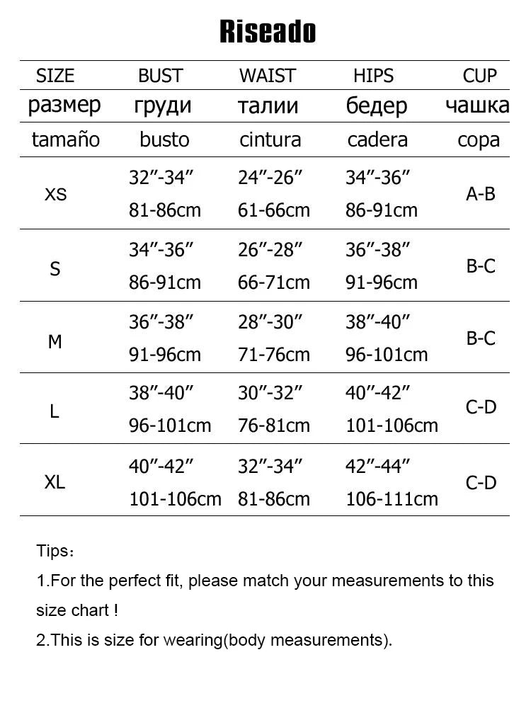 Size guide chart mesh swimdress — S M L XL XXL measurements women swimwear FTF Market