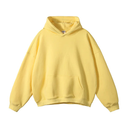 Yellow hoodie on a white background