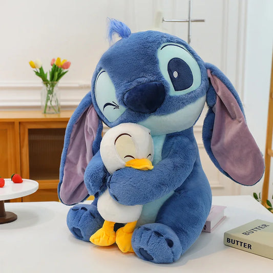 30/45cm Disney Stitch Plush Doll – Cute stuffed toy with Stitch and Donald Duck designs. Perfect for children's birthday gifts and room decorations. High-quality materials. Available on FTFmarket.net, fast delivery in the UK. Stay stylish with FTF Fashion.