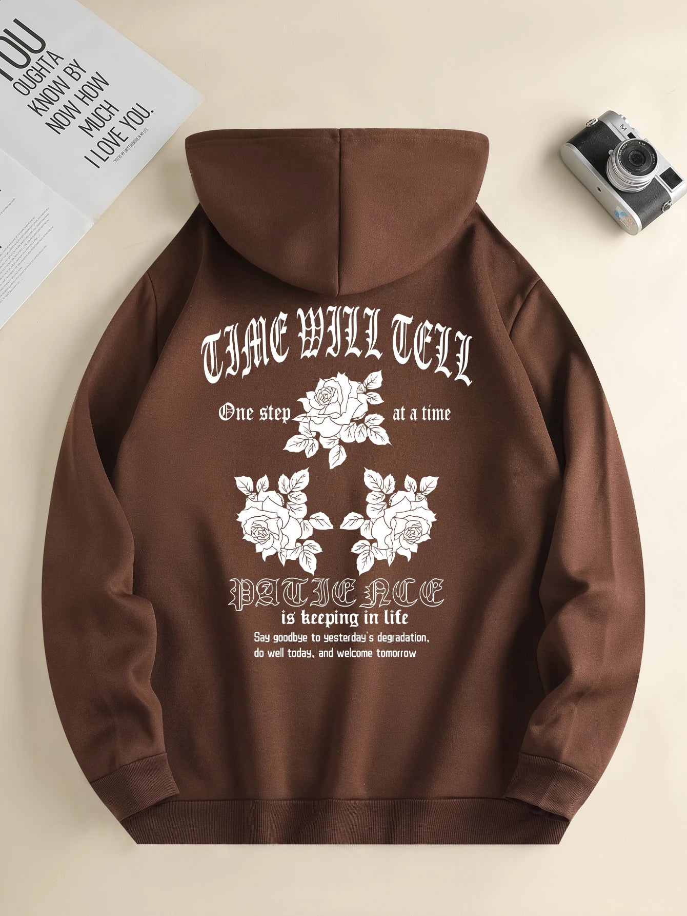 Men's Flower Print Hoodie