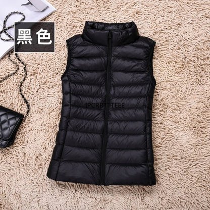 2023 New Women Sleeveless Slim Ultra Light Down Jacket, portable, lightweight vest, windproof, warm waistcoat, women's gift, ftf fashion, Ultra Light Down Jacket, sleeveless women's jacket, slim fit jacket, portable lightweight vest, windproof warm waistcoat, women's fashion, autumn winter wear, lightweight women's vest, cozy winter jacket, fashionable winter vest, women's outerwear, ftf fashion