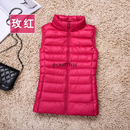 2023 New Women Sleeveless Slim Ultra Light Down Jacket, portable, lightweight vest, windproof, warm waistcoat, women's gift, ftf fashion, Ultra Light Down Jacket, sleeveless women's jacket, slim fit jacket, portable lightweight vest, windproof warm waistcoat, women's fashion, autumn winter wear, lightweight women's vest, cozy winter jacket, fashionable winter vest, women's outerwear, ftf fashion