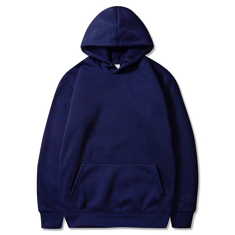 Navy blue unisex activewear hoodie
