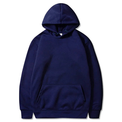 Navy blue unisex activewear hoodie