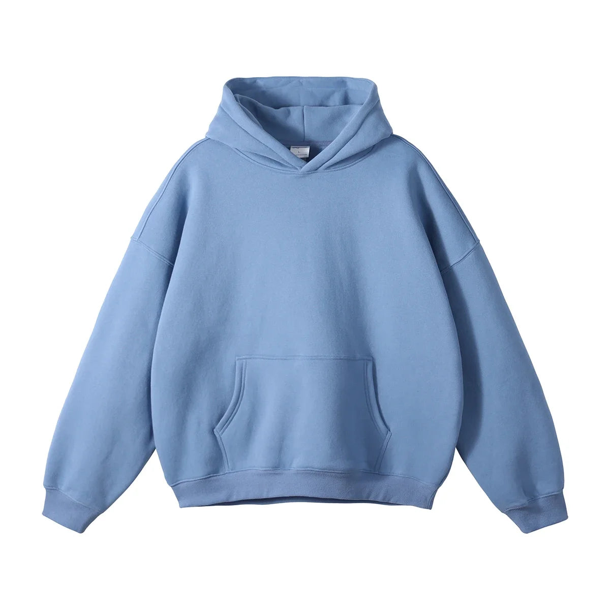 Blue hoodie on a white background