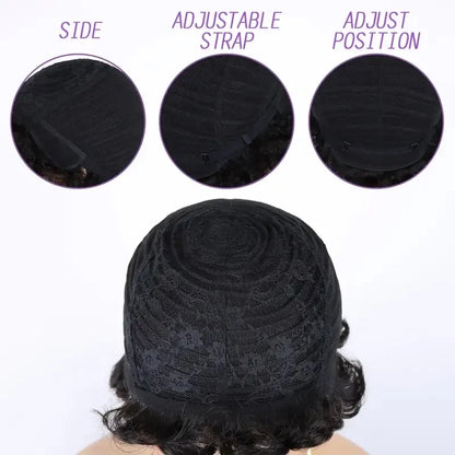 Short Curly Pixie Wig – 100% Human Hair