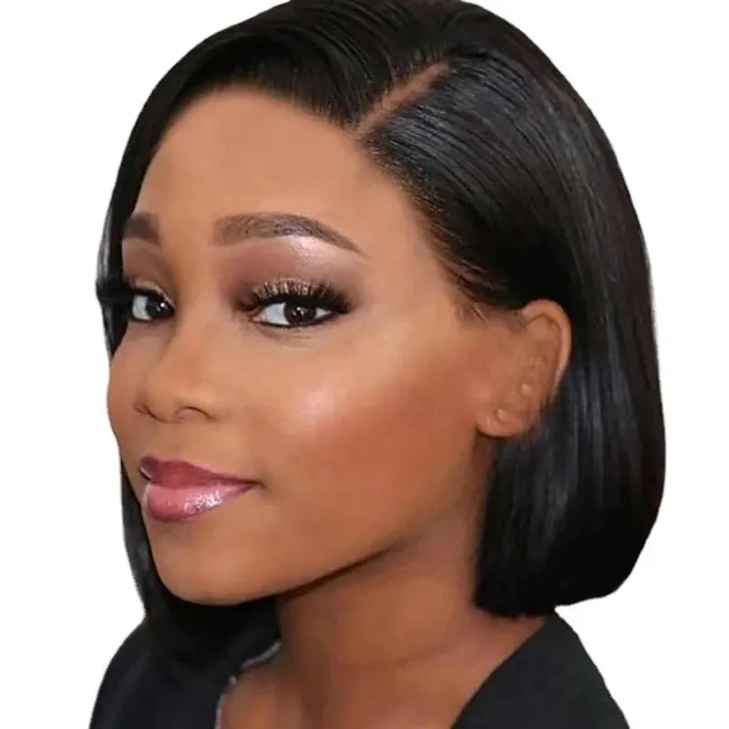 Pre-Plucked Brazilian Bob Lace Frontal Wig for Black Women