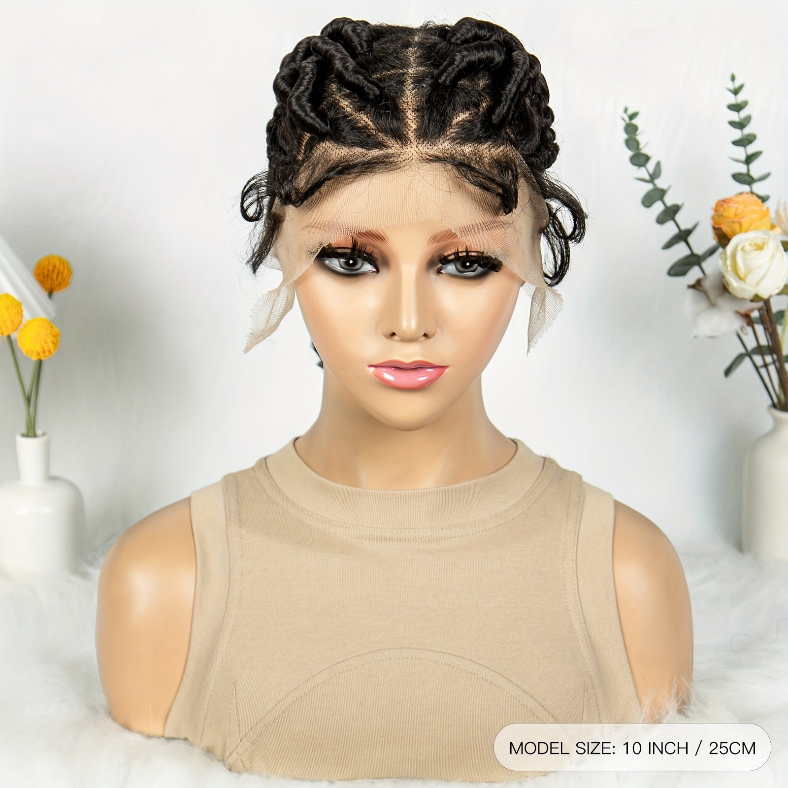 Full Lace Braided Wig, synthetic high-temperature fiber, versatile for all ethnicities, ftf fashion