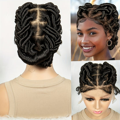 Full Lace Braided Wig, synthetic high-temperature fiber, versatile for all ethnicities, ftf fashion