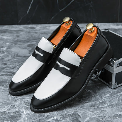 Men's trendy penny loafers, wear-resistant slip-on semi-formal dress shoes, business office footwear, ftf fashion, ft fast fashion, stylish men's loafers