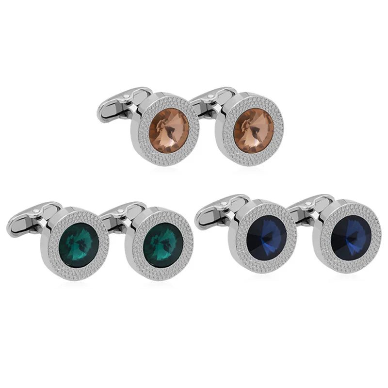 Men's Zirconia Cufflinks UK - FTF Market