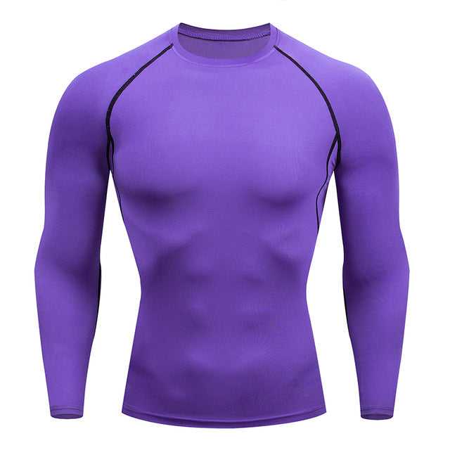 Men's long sleeve sports top in multiple colors, perfect for outdoor activities.