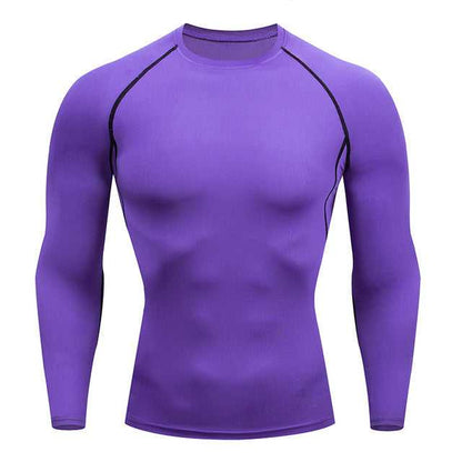 Men's long sleeve sports top in multiple colors, perfect for outdoor activities.