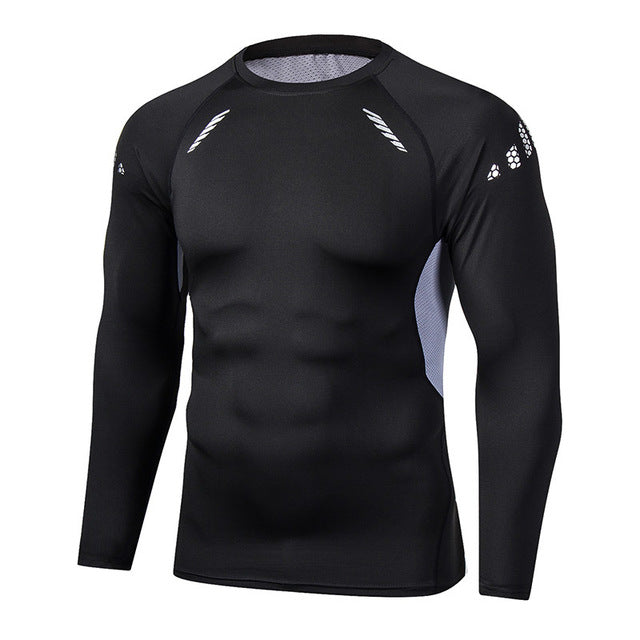 Men's long sleeve sports top in multiple colors, perfect for outdoor activities.