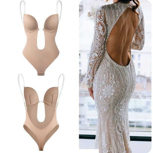 Elegant Low Plunge Shapewear Bodysuit - Perfect for Backless Dresses