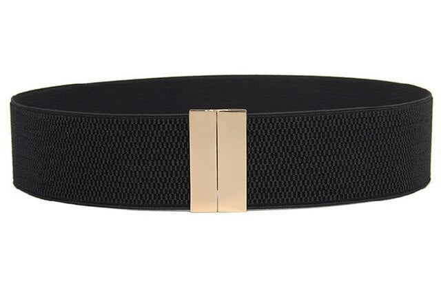 Wide black belts for dresses, chic fashion accessories, versatile and elegant.