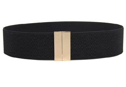 Wide black belts for dresses, chic fashion accessories, versatile and elegant.