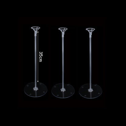 Reusable, strong and stylish metal balloon stands, available in packs of 1, 3 or 5 units.