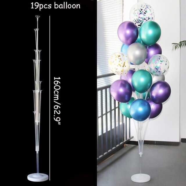 Reusable, strong and stylish metal balloon stands, available in packs of 1, 3 or 5 units.