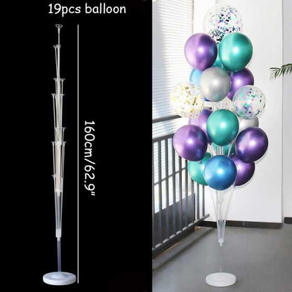 Reusable, strong and stylish metal balloon stands, available in packs of 1, 3 or 5 units.