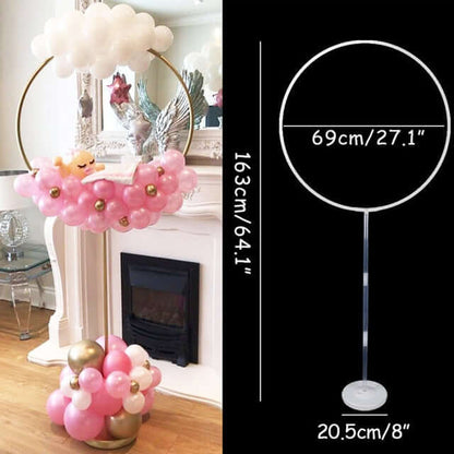 Reusable, strong and stylish metal balloon stands, available in packs of 1, 3 or 5 units.