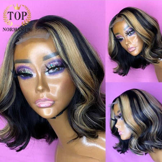 Topnormantic Lace Closure Loose Wave Remy Human Hair Wig for Women