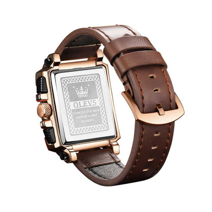 Men's luxury square sport watch from FTF Market, showcasing a sleek design and water-resistant features, perfect for any occasion