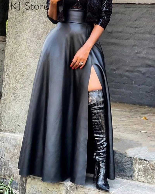 Skirt Slit Pocket Leather FTF Market